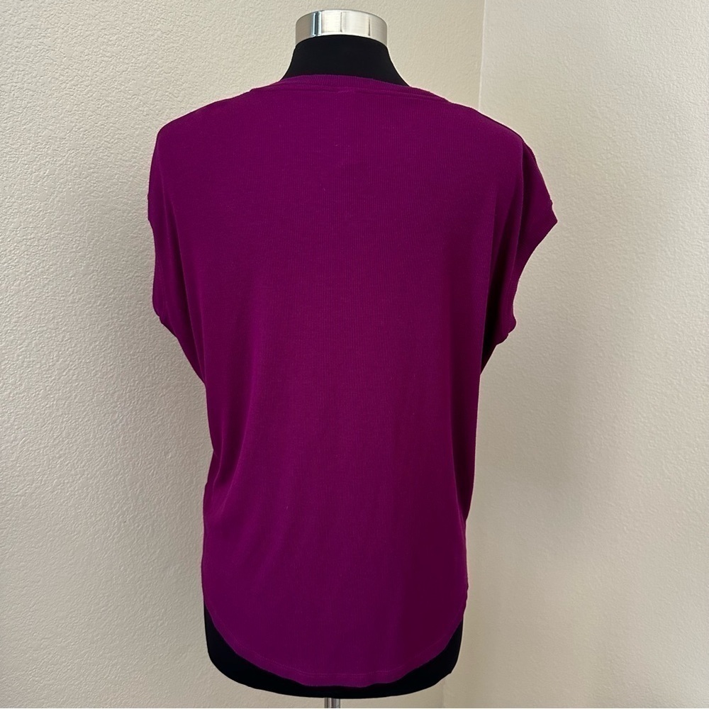 Athleta CLOUDLIGHT RIB STRATUS Exotic Fuchsia T-Shirt Size S - Picture 8 of 14